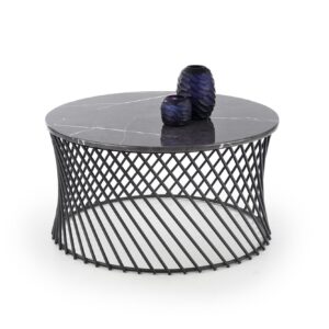 Kohvilaud MINORIA, hall marmor - must