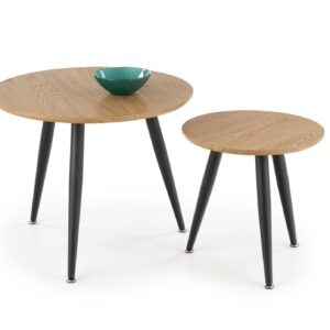 Kohvilaua komplekt MENTOR 2, tamm / must