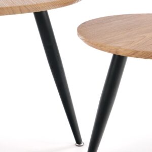 Kohvilaua komplekt MENTOR 2, tamm / must