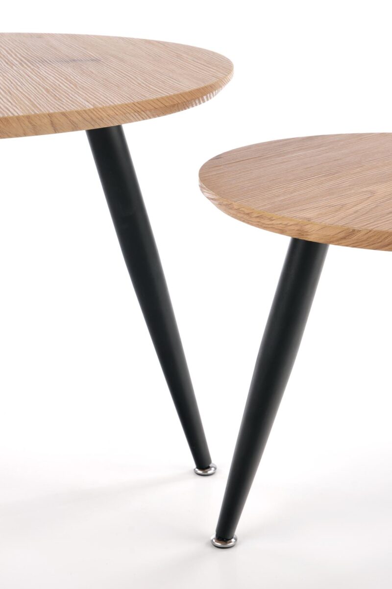 Kohvilaua komplekt MENTOR 2, tamm / must