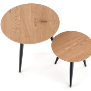 Kohvilaua komplekt MENTOR 2, tamm / must