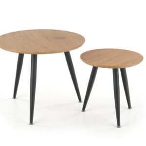 Kohvilaua komplekt MENTOR 2, tamm / must