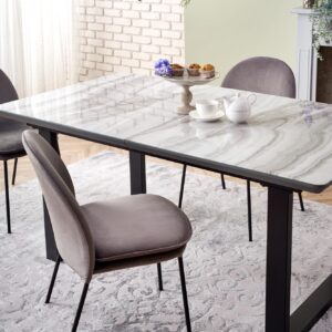 2010001184829_12 Pikendatav Söögilaud MARLON, valge marmor