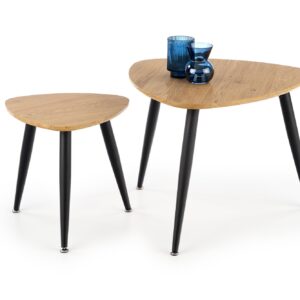 2010001184836_1 Kohvilaua komplekt NIRONA 2, kuldne tamm / must