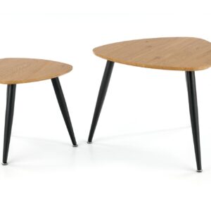 2010001184836_15 Kohvilaua komplekt NIRONA 2, kuldne tamm / must