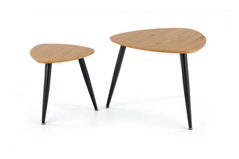 2010001184836_15 Kohvilaua komplekt NIRONA 2, kuldne tamm / must