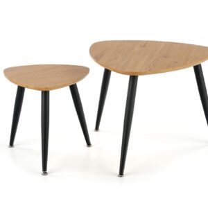 2010001184836_17 Kohvilaua komplekt NIRONA 2, kuldne tamm / must