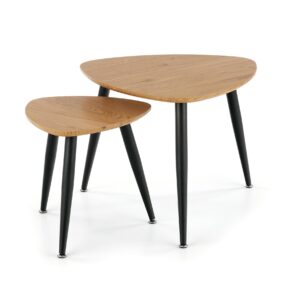 2010001184836_9 Kohvilaua komplekt NIRONA 2, kuldne tamm / must