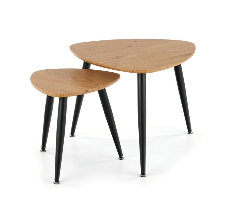 2010001184836_9 Kohvilaua komplekt NIRONA 2, kuldne tamm / must