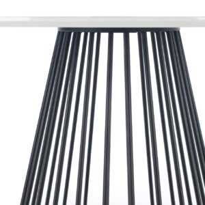 Söögilaud AURTESSA, valge marmor / must