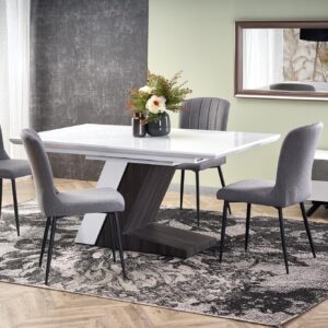 Pikendatav Söögilaud MORLON, värv: valge / tumehall