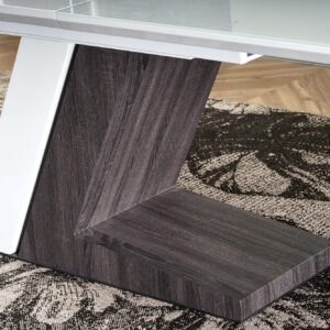 Pikendatav Söögilaud MORLON, värv: valge / tumehall