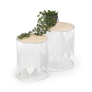 2010001184997_1 Kohvilaua komplekt FOLLA, looduslik/valge