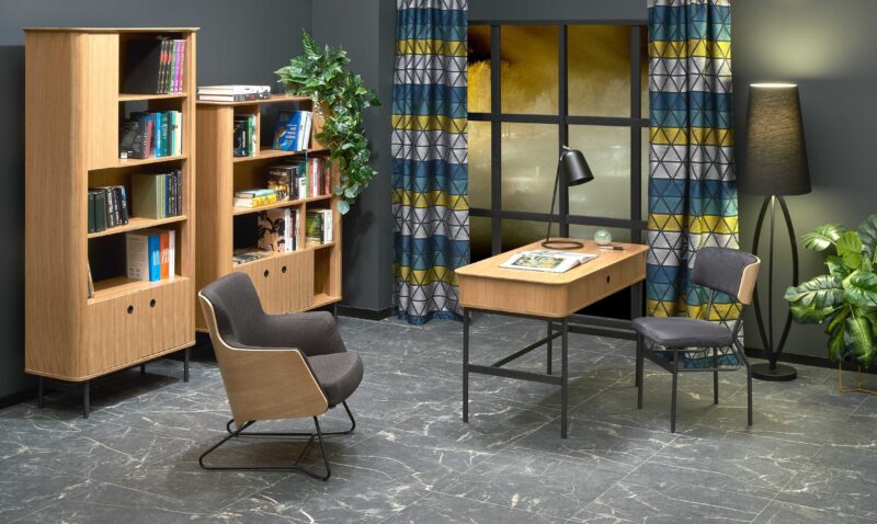 Riiul SMARTA, naturaalne tamm / must