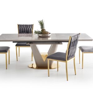 2010001188223_14 Söögilaud VALTOR, hall / kuld