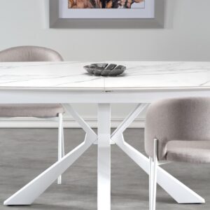 Söögilaud VIVALDI, valge marmor