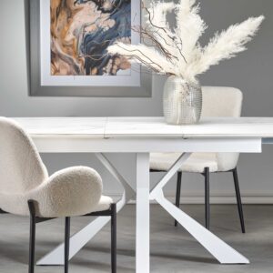 Söögilaud VIVALDI, valge marmor