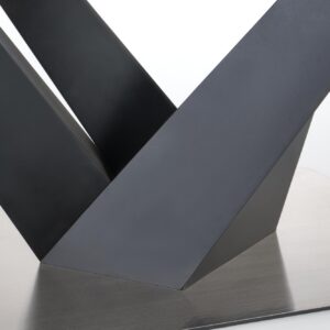 Söögilaud PATRION, tumehall, jalg must