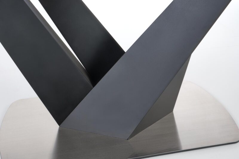 Söögilaud PATRION, tumehall, jalg must