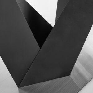 Söögilaud PATRION, tumehall, jalg must