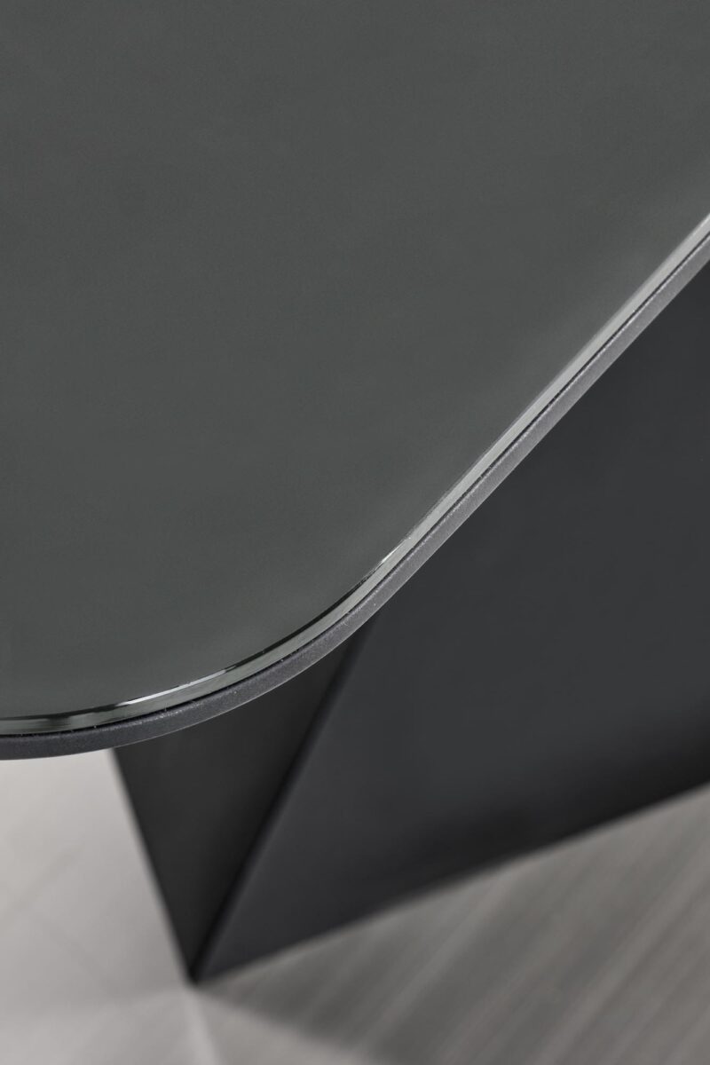 Söögilaud PATRION, tumehall, jalg must