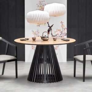 Söögilaud MIYARO, naturaalne tamm / must