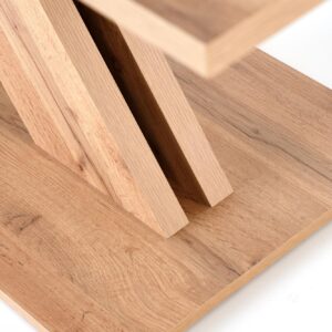 Pikendatav söögilaud ALETTOA – must / tamme imitatsioon