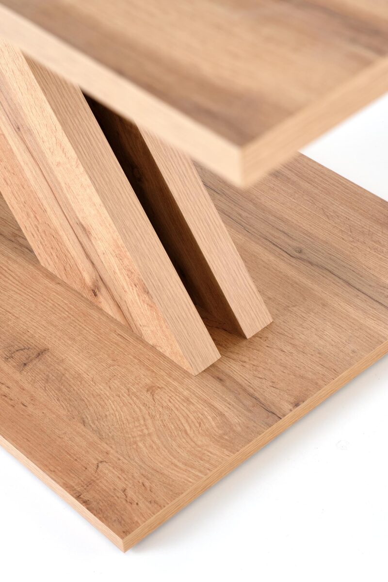 Pikendatav söögilaud ALETTOA – must / tamme imitatsioon