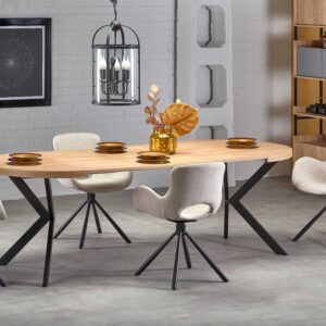 Pikendatav söögilaud PERONA, kuldne tamm/must