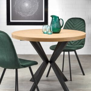 Pikendatav söögilaud PERONA, kuldne tamm/must