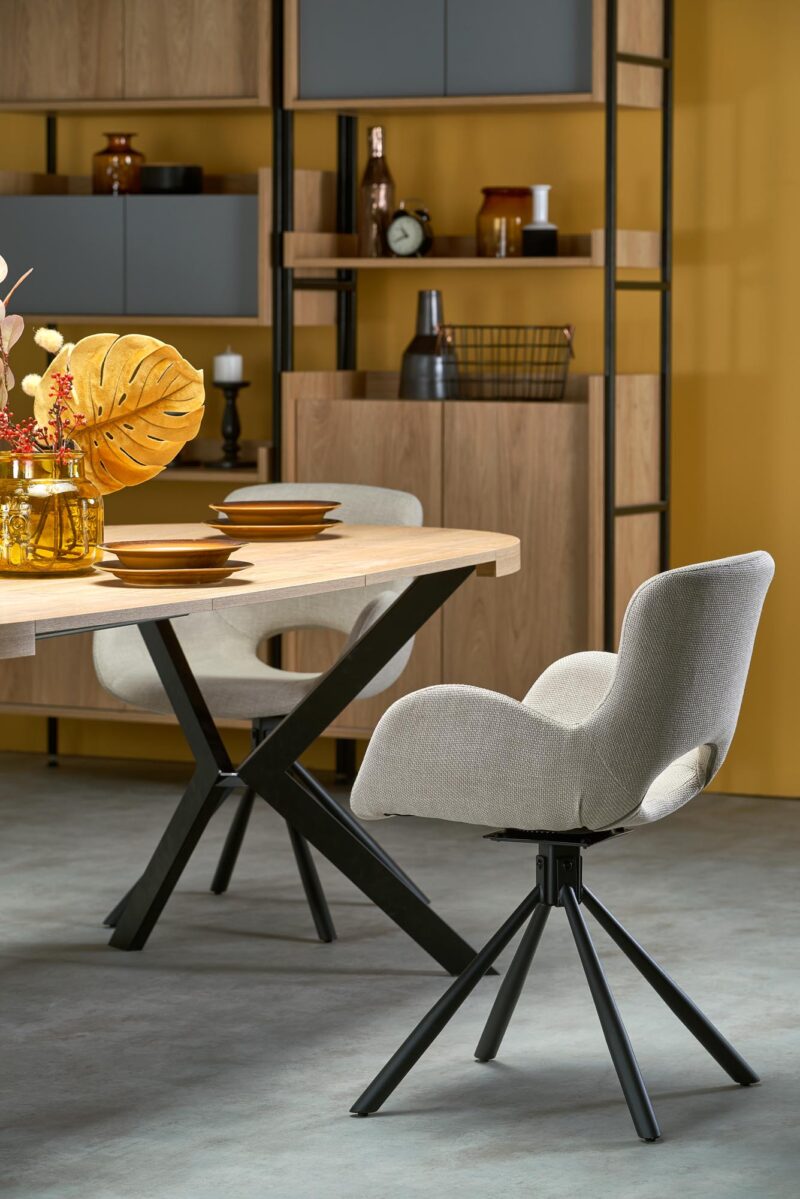 Pikendatav söögilaud PERONA, kuldne tamm/must