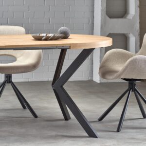 Pikendatav söögilaud PERONA, kuldne tamm/must