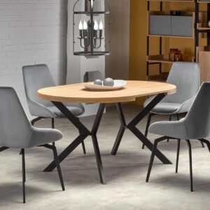 Pikendatav söögilaud PERONA, kuldne tamm/must