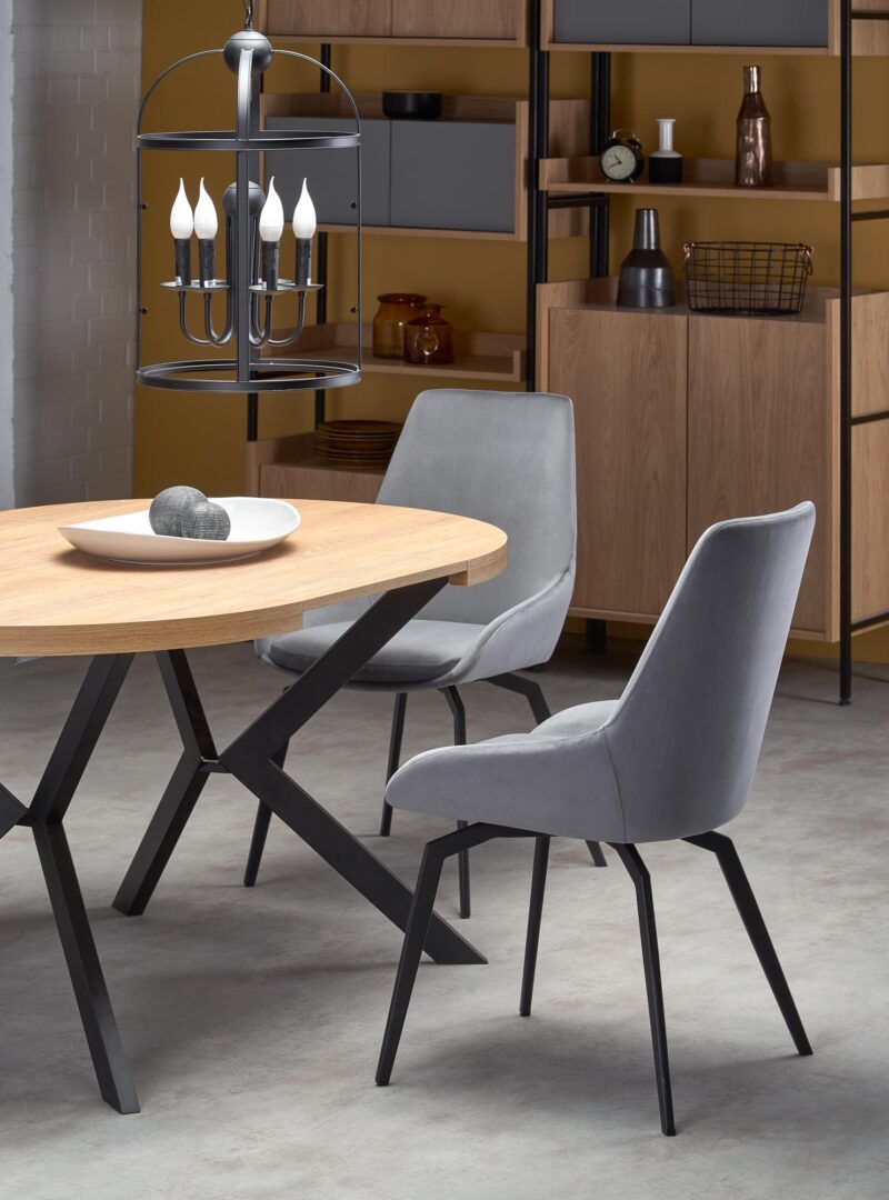 Pikendatav söögilaud PERONA, kuldne tamm/must