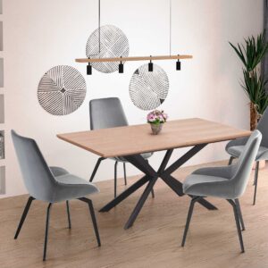 Söögilaud KINVER, naturaalne tamm / must