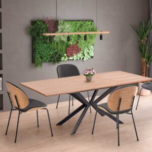 Söögilaud KINVER, naturaalne tamm / must