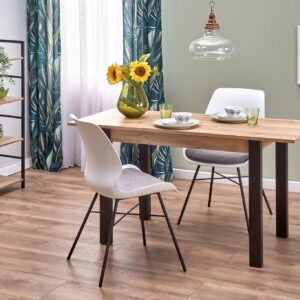 Söögilaud GINARO, wootani tamm / must