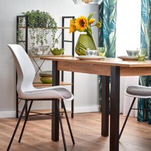 Söögilaud GINARO, wootani tamm / must