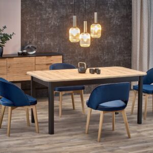 Söögilaud FLERON, käsitöö tamm / must