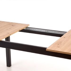 Söögilaud FLERON, käsitöö tamm / must