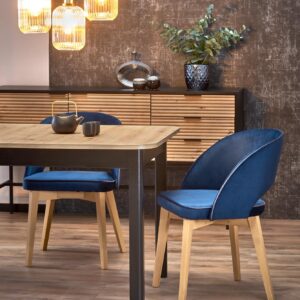 Söögilaud FLERON, käsitöö tamm / must