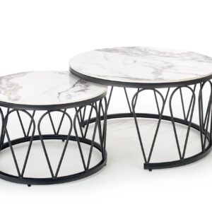 2010001188650_3 Kohvilaua komplekt FORMOSA, valge marmor