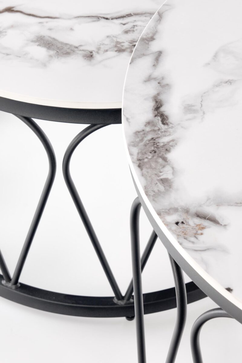 2010001188650_7 Kohvilaua komplekt FORMOSA, valge marmor