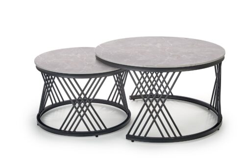 Kohvilaua komplekt FLAMINGO, hall marmor