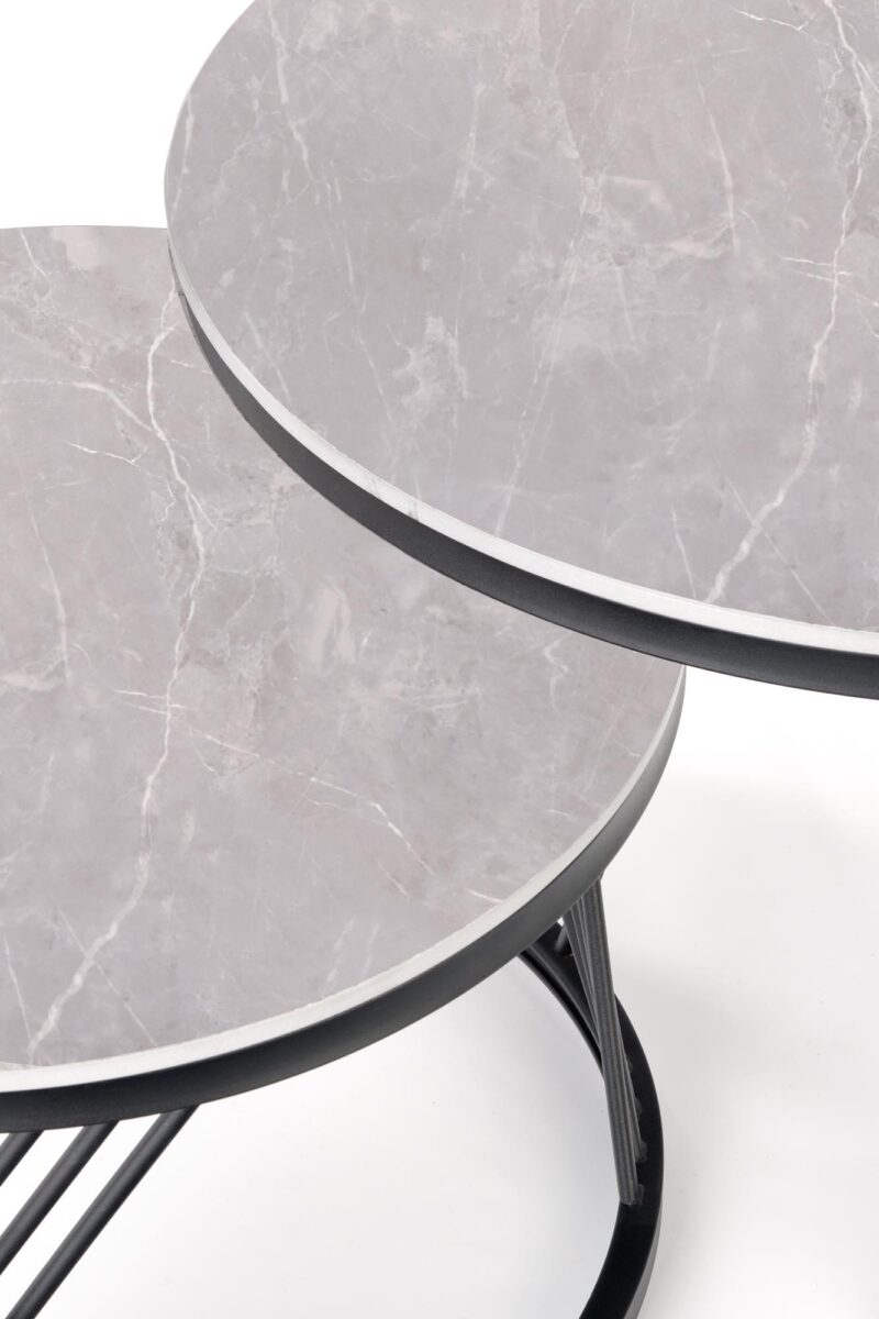 2010001188667_6 Kohvilaua komplekt FLAMINGO, hall marmor