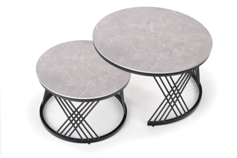 2010001188667_8 Kohvilaua komplekt FLAMINGO, hall marmor