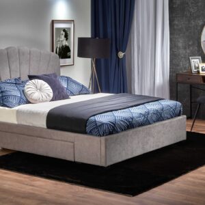 Voodi GABRIELLA 160x200, helesinine / hall