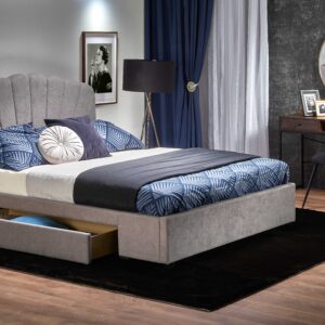 Voodi GABRIELLA 160x200, helesinine / hall