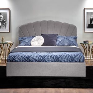 Voodi GABRIELLA 160x200, helesinine / hall