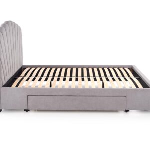 Voodi GABRIELLA 160x200, helesinine / hall